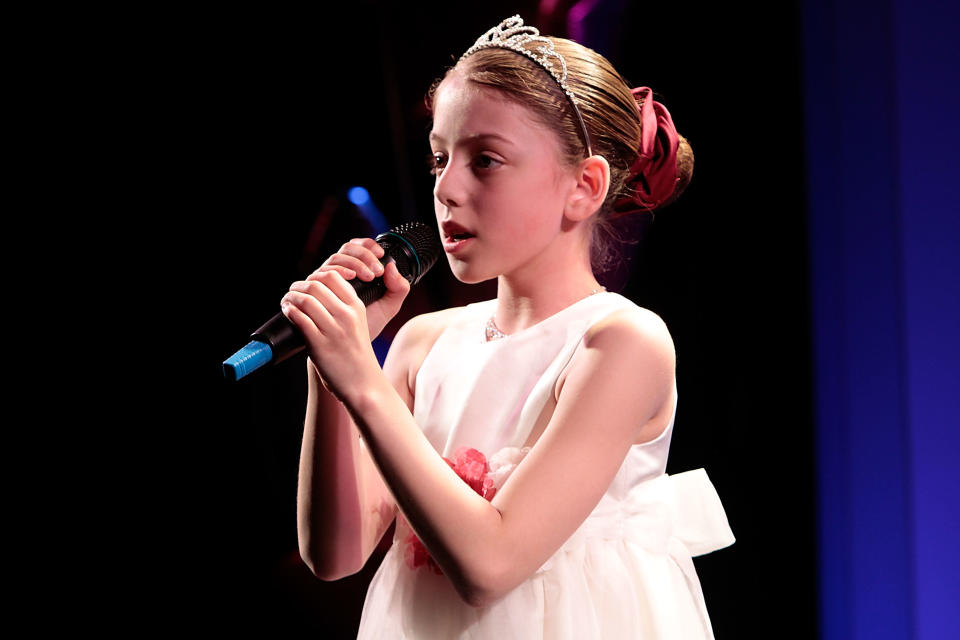 LONDON, ENGLAND - MAY 19:  Hollie Steel performs at the launch of her self-titled album at The Roundhouse on May 19, 2010 in London, England.  (Photo by Matt Kent/WireImage)