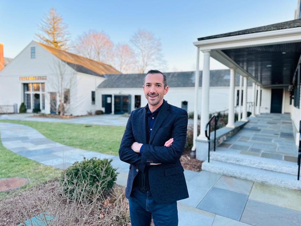 Boston Urban Hospitality owner and CEO Brian Piccini outside of the future site of The Woods, Weston's first full-service restaurant with a liquor license.