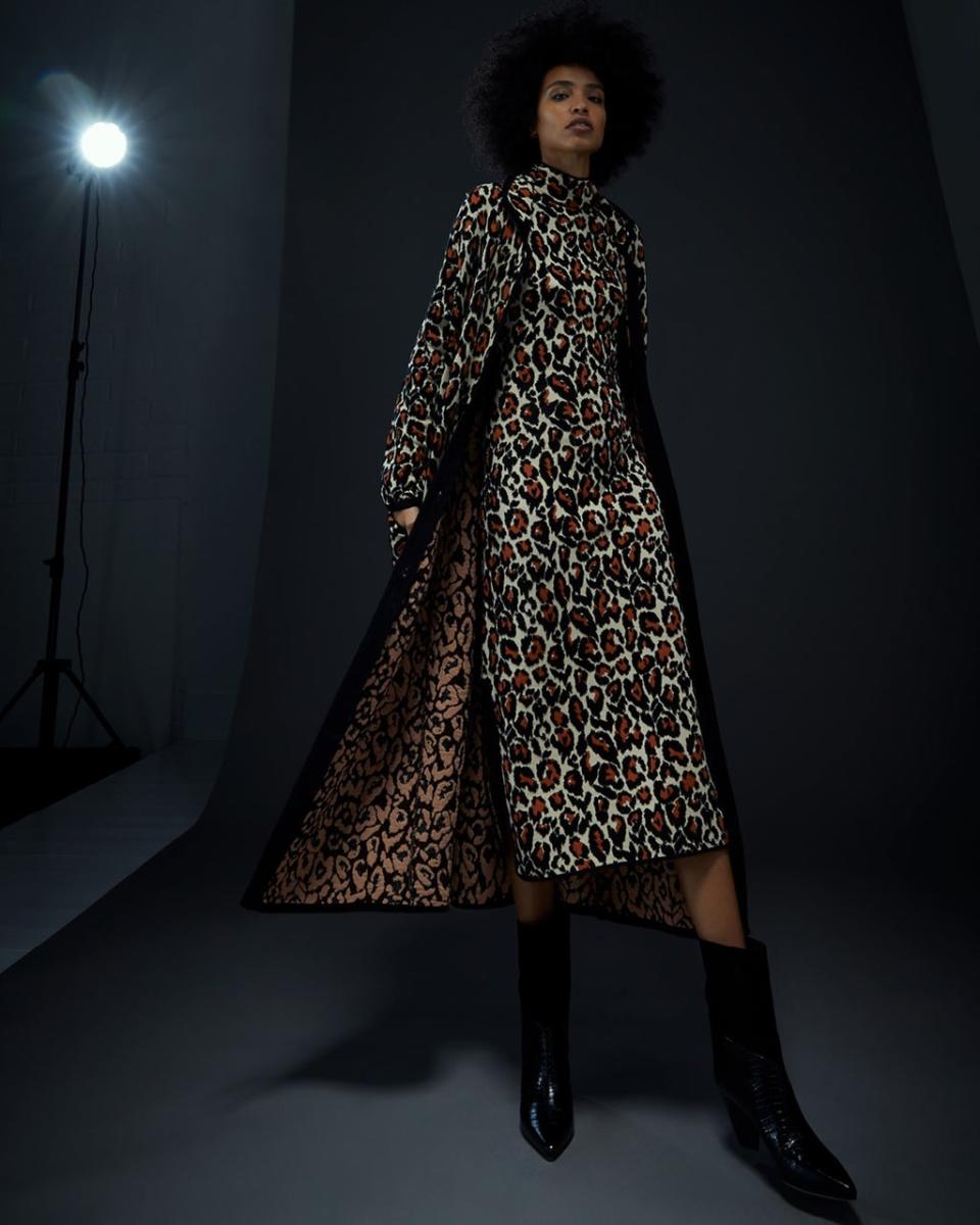 An animal print look from the Temperley London autumn/winter 2021 collection (Temperley London/PA)