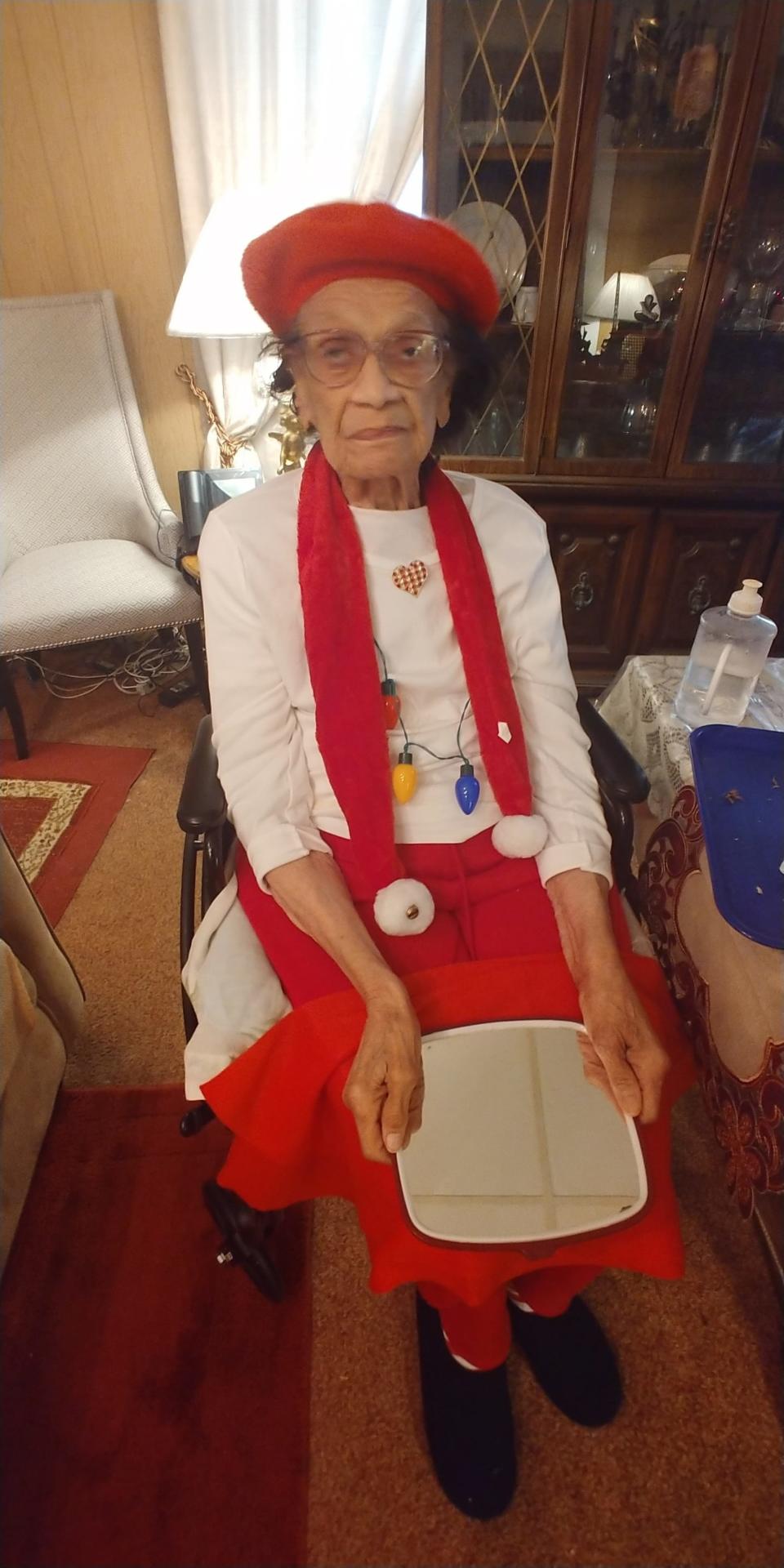 Oretha Harris, 96-years-old, who lives in the Babe Denny neighborhood of Indianapolis