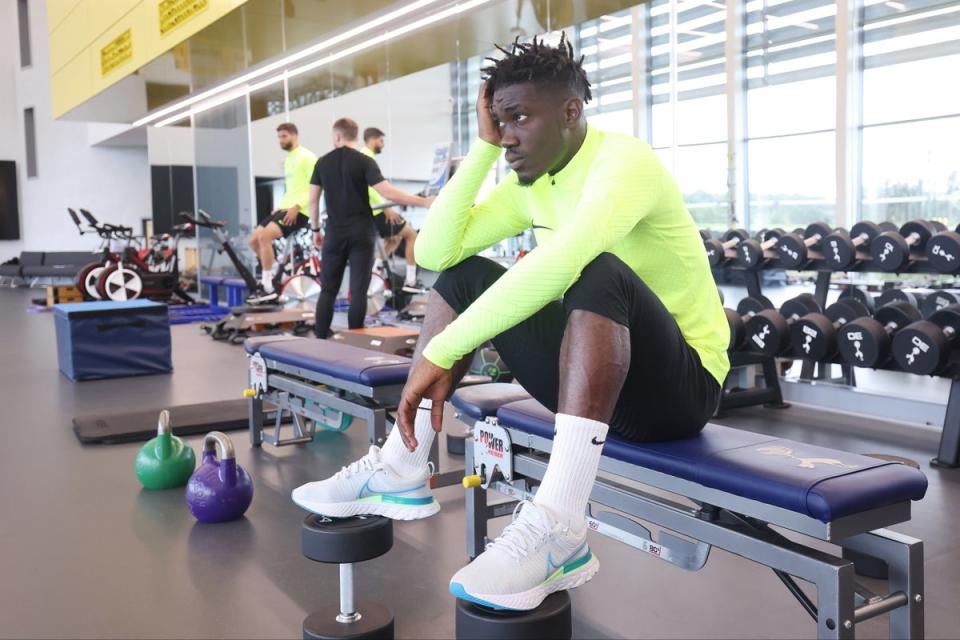 Yves Bissouma has “struggled” in his first weeks with the club, says Antonio Conte. (Tottenham Hotspur FC via Getty Images)