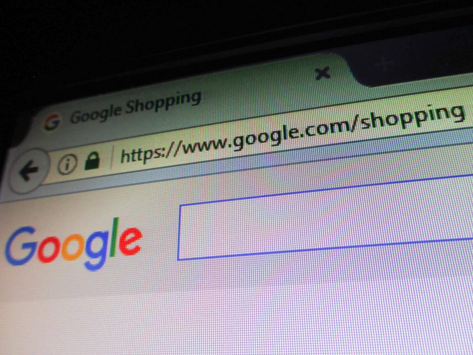 The website of Google Shopping service is seen in Manila, Philippines on Tuesday, June 27, 2017. According to news reports, the European Commission has issued a 2.42 billion euro fine on Google over the alleged promotion of its shopping service over other similar services in search results listings. (Photo by Richard James Mendoza/NurPhoto via Getty Images)