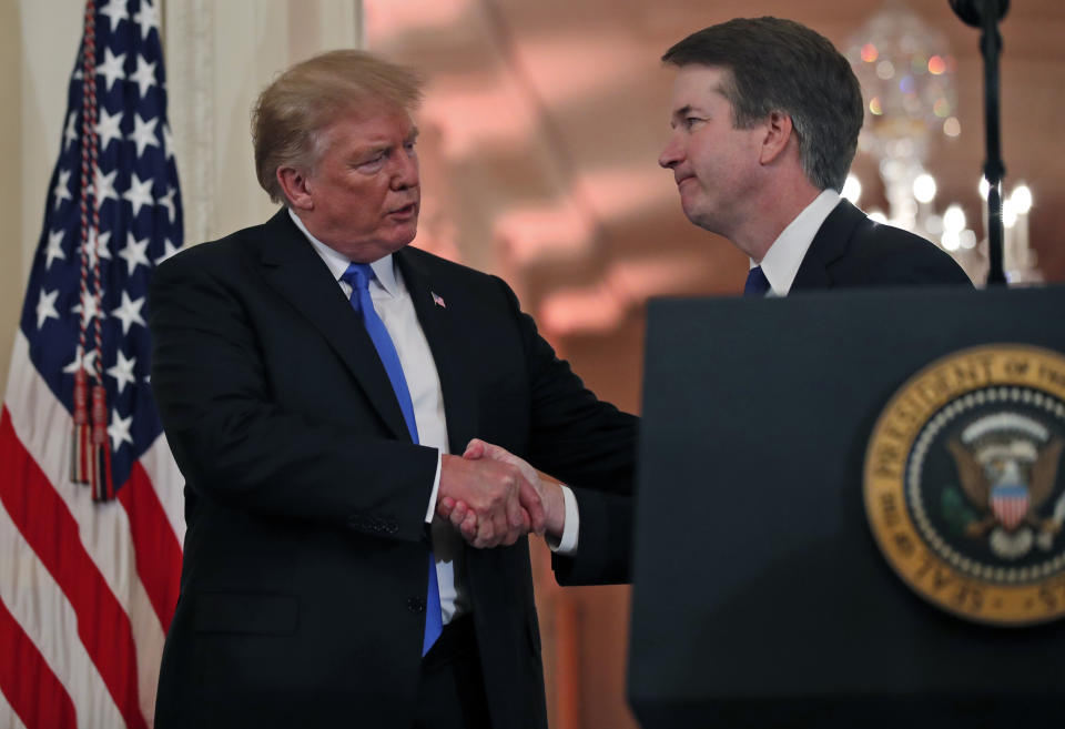 Donald Trump and Brett Kavanaugh