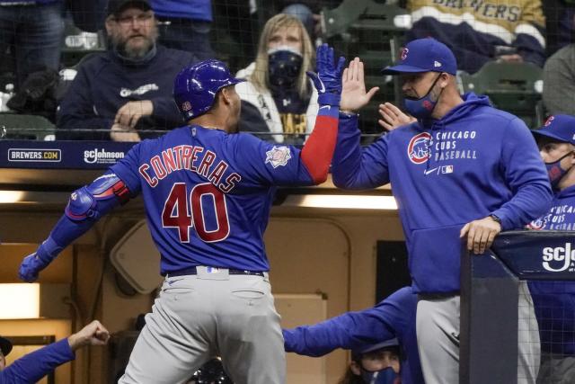 Plunked again, Contreras hits back with HR, Cubs beat Brews