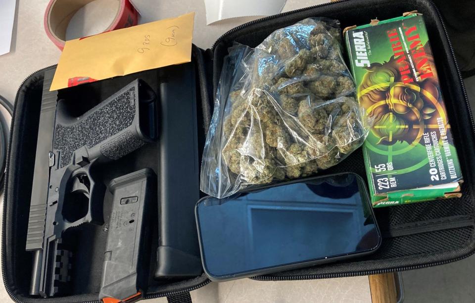 This gun case containing a ghost gun, ammunition and drugs is part of the evidence Maryland State Police collected in April 2022 when they also seized over a kilogram of pure fentanyl disguised as Percocet. Damani Jones of Maryland was sentenced a year later to 20 years in state prison in the case.