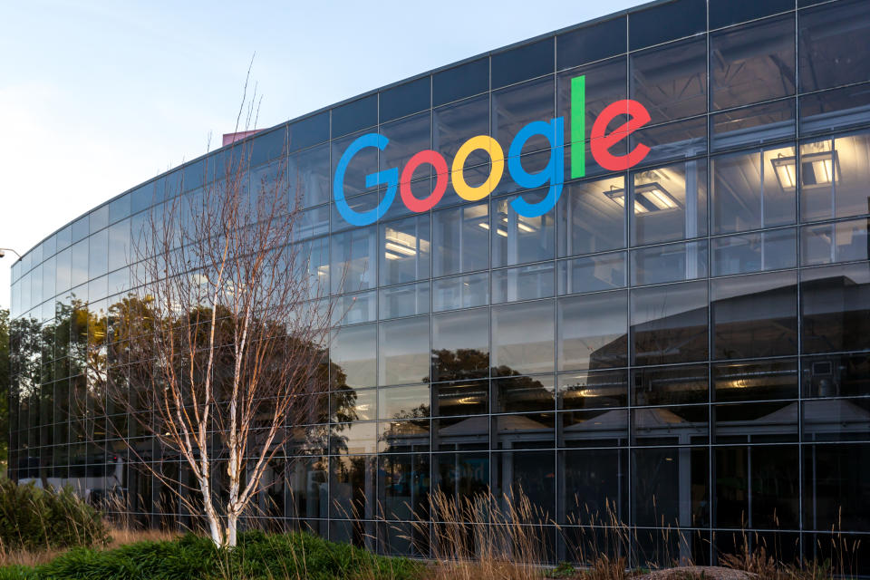 Mountain View, California, USA - March 28, 2018: Google sign at Google's headquarters in Silicon Valley. Google is an American technology company.