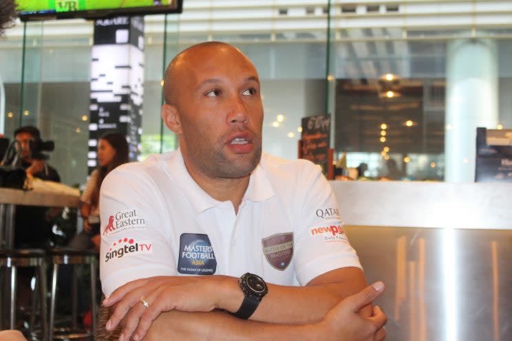 Mikael Silvestre in Singapore. (Photo: Nigel Chin/Yahoo Singapore)