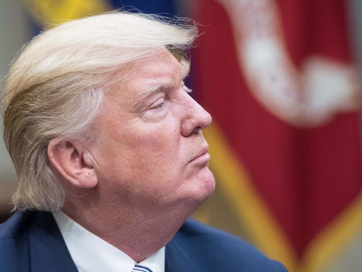 US President Donald Trump speaks during a meeting with Republican congressional leaders in the Roosevelt Room at the White House: Nicholas Kamm/Getty Images