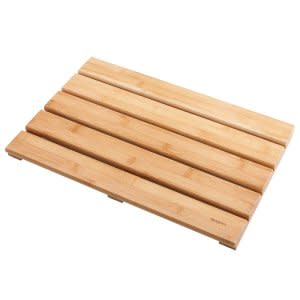 Bamfan Bath Mat for Bathroom Luxury Shower - Non-Slip Bamboo Wooden Waterproof Floor or