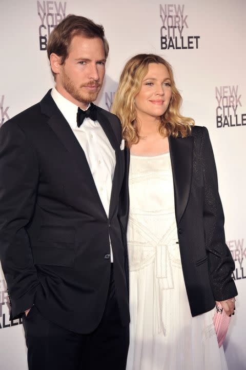 Drew Barrymore (R) with husband Will Kopelman. Credit: Getty Images