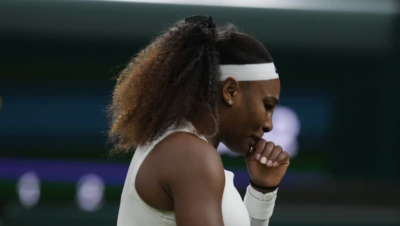 Serena Williams of the U.S. at the Wimbledon Tennis Championships in London in 2021.