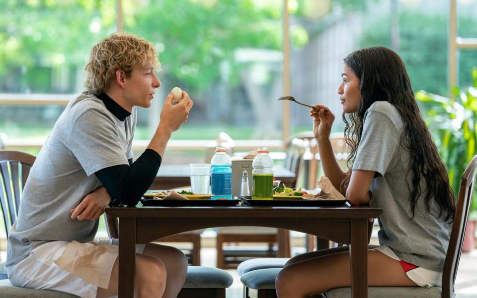 Mike Faist como Art y Zendaya como Tashi en ‘Challengers’ (© 2023 Metro-Goldwyn-Mayer Pictures Inc. All Rights Reserved.)