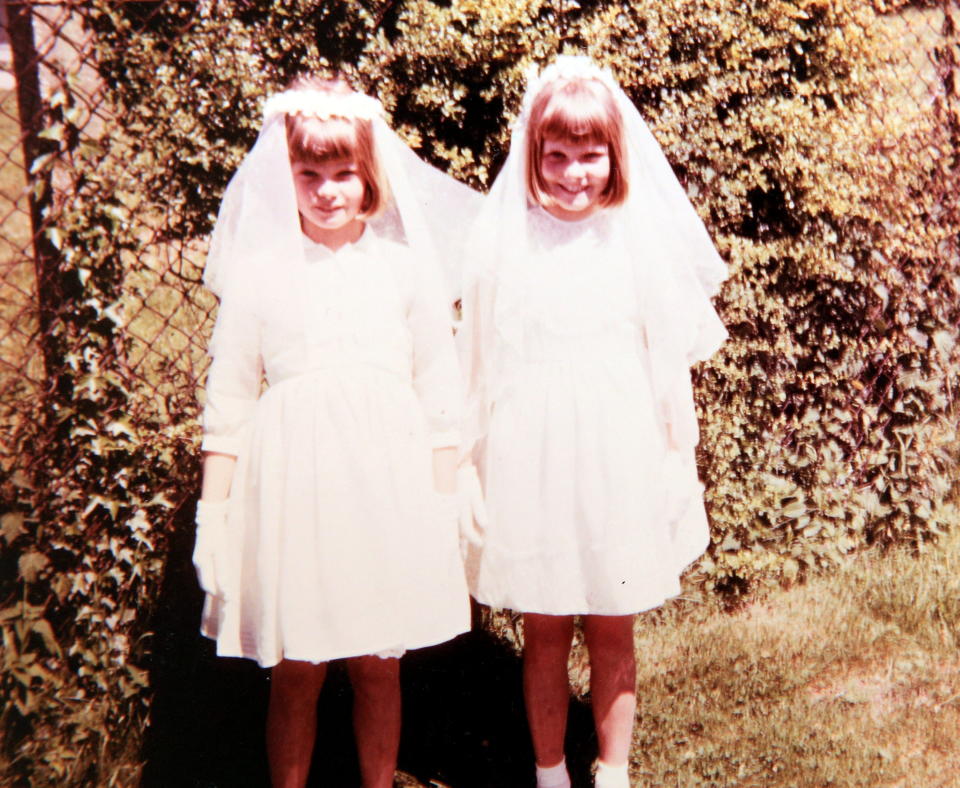 Coles (left) and Heffernan (right) age 10 in 1963. (SWNS)