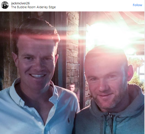 Wayne Rooney pictured in The Bubble Room on Thursday night