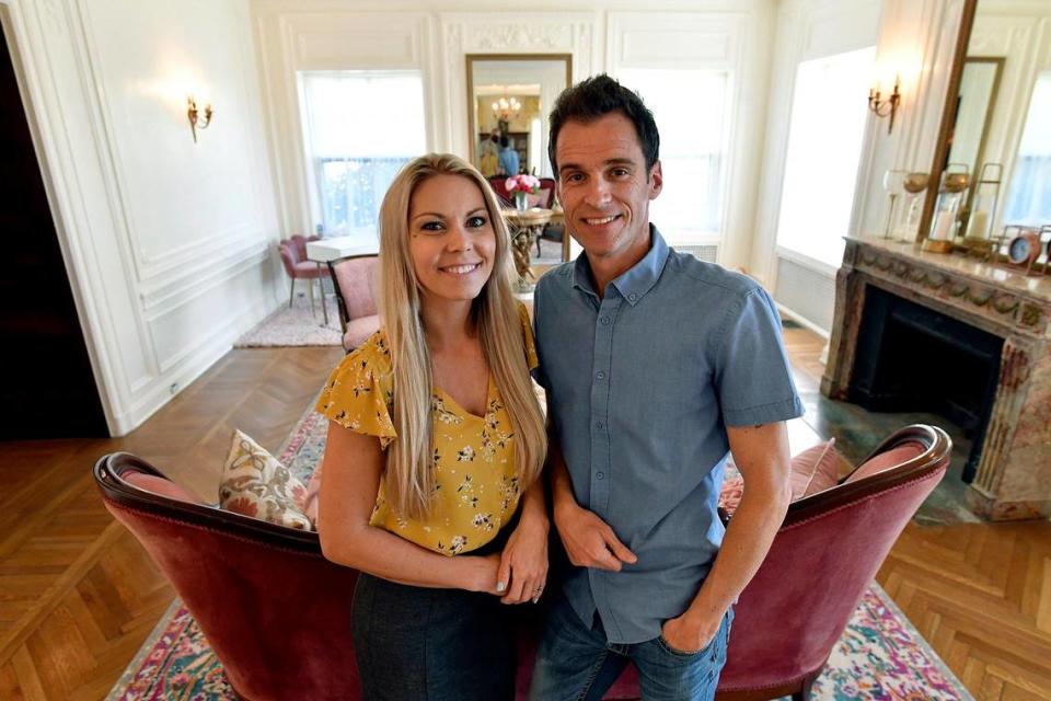 Heather and Peter Caster, married in 2006, are renovating the Kirkwood near The Nelson-Atkins Museum of Art.