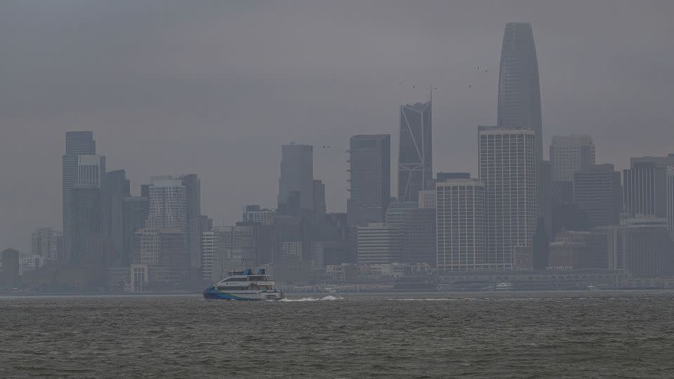 Wildfire smoke over San Francisco in September 2023. - David Paul Morris/Bloomberg/Getty Images