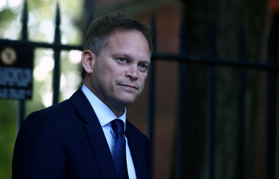 Britain's Transport Secretary Grant Shapps is seen outside Downing Street in London, Britain, October 18, 2019.  REUTERS/Hannah McKay