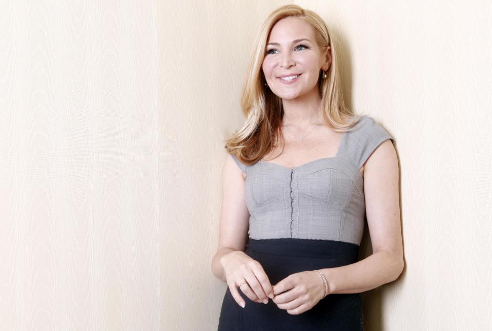 Actress, writer, and director Jennifer Westfeldt poses for a portrait on Monday, March 5, 2012, in New York. Westfeldt's latest film "Friends with Kids," opens on Friday. (AP Photo/Carlo Allegri)