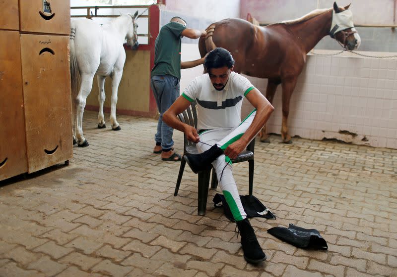 Gaza horse riders compete again as coronavirus curbs ease