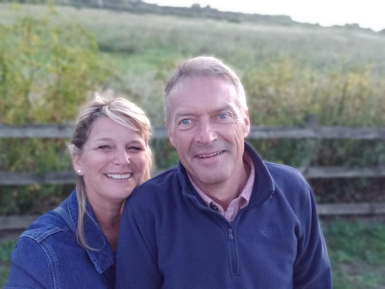 Emma Ruscoe thought her husband, Simon, was having an affair after he became withdrawn but he actually had early onset dementia. (Emma Ruscoe/SWNS)