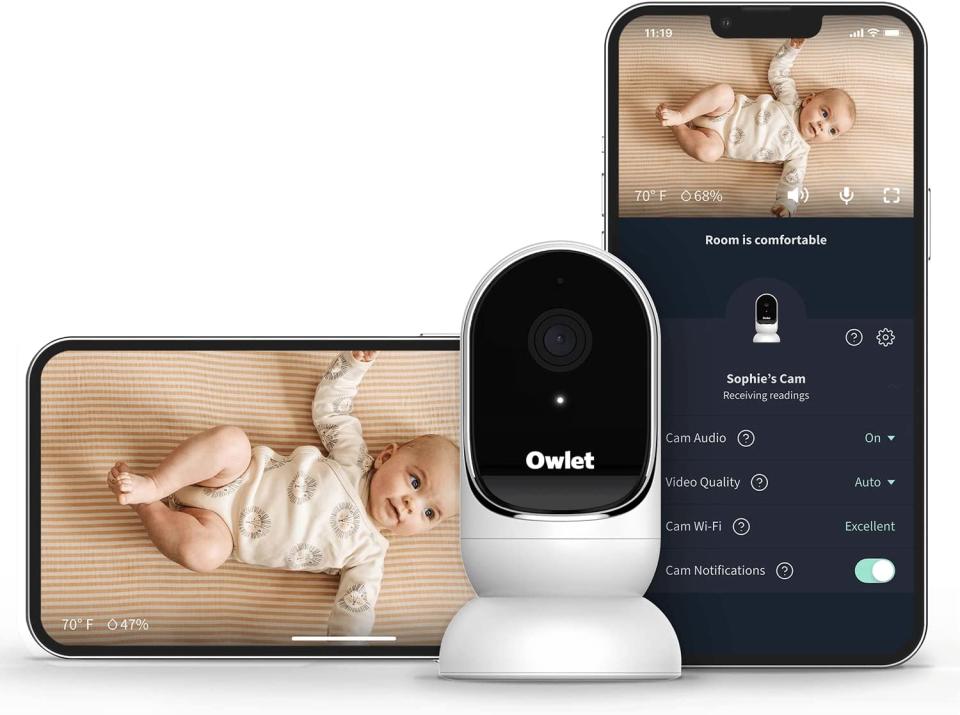Owlet Cam Smart HD Video Baby Monitor. Image via Bed Bath and Beyond.