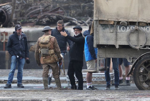 Sam Mendes filming 1917