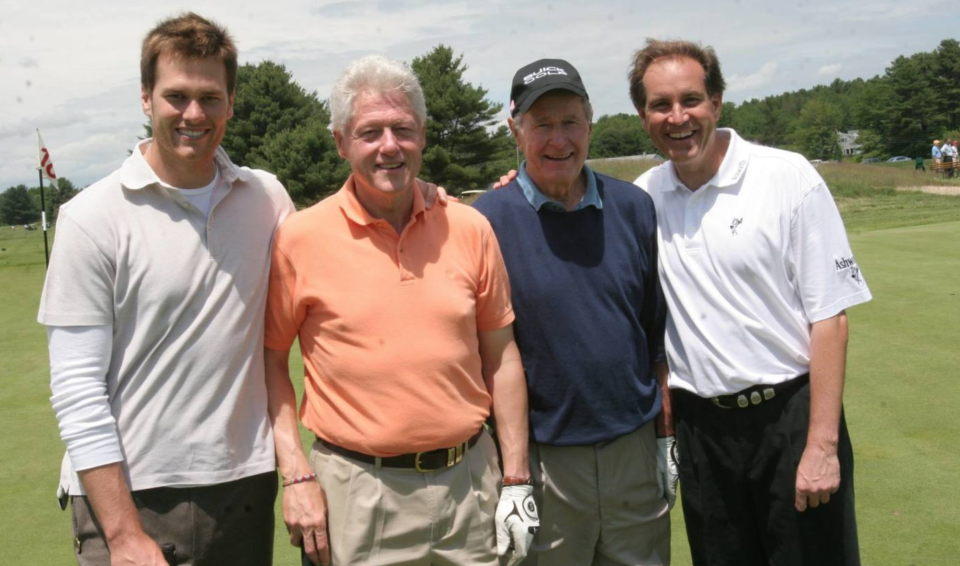 Tom Brady George Bush Bill Clinton Jim Nantz played golf together in 2006