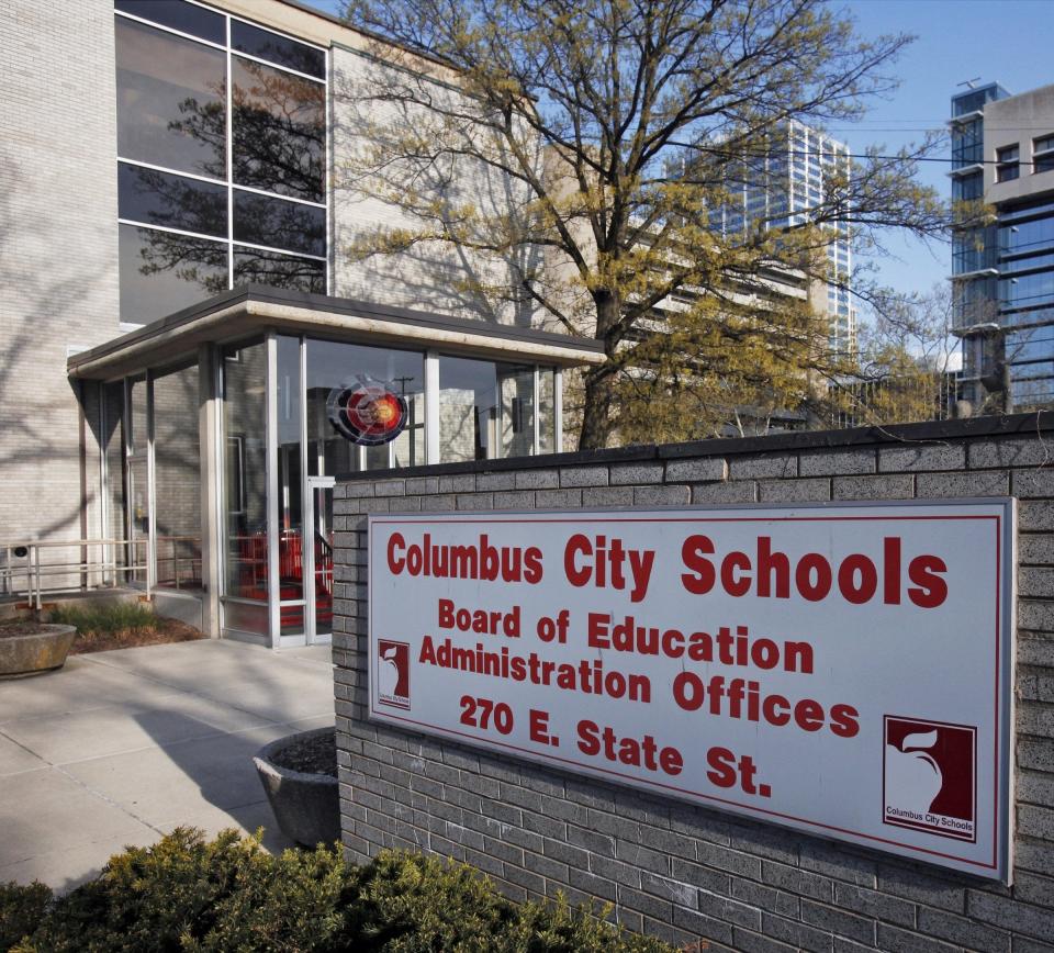 The Columbus City Schools Board of Education Administration Offices at 270 E. State St. are pictured in this Dispatch file photo on April 23, 2013. A district task force recommended closing the facility and relocating staff to a administrative building at 3700 S. High St.