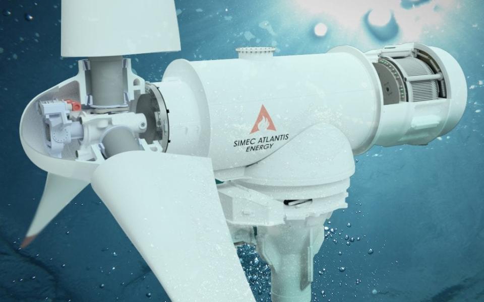 The company snapped up by billionaire metals tycoon Sanjeev Gupta late last year has unveiled plans for the world's biggest tidal power turbine - Simec Atlantis Energy