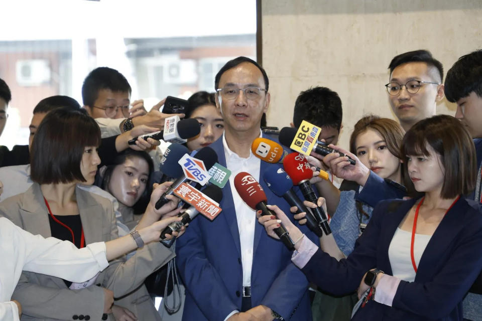 國民黨主席朱立倫日前受訪稱是韓國瑜主動要求副主席之職。（圖/國民黨提供）
