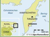 Kamtschatka ist überdeckt mit Mini-Vulkanen. Nördlich von Jelisewo befindet sich der Kljutschewski-Naturpark mit dem Vulkan Tolbatschik. Foto: dpa-infografik