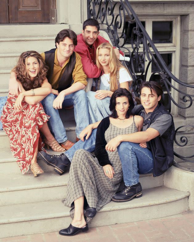 The cast of Friends pictured during the show's early days (Photo: NBC via Getty Images)