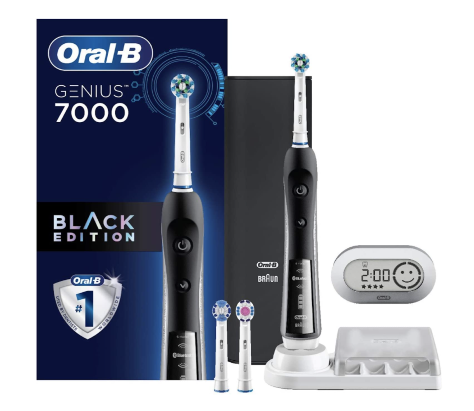 Oral-B 7000 SmartSeries Electric Toothbrush in black with blue box  (Photo via Amazon)