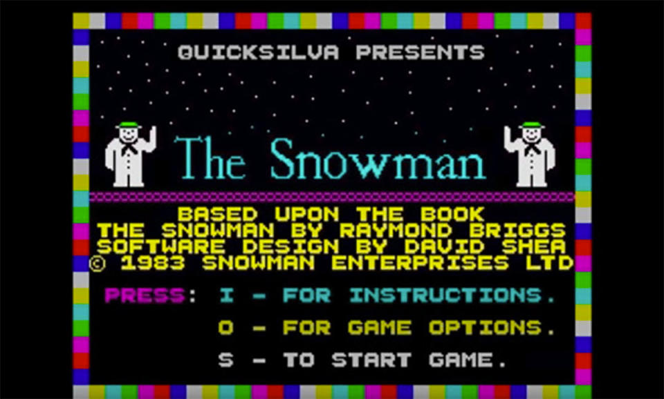 The Snowman video game. (Quicksilva)
