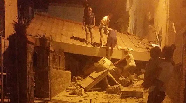 Several buildings collapsed after the earthquake. Source: AAP