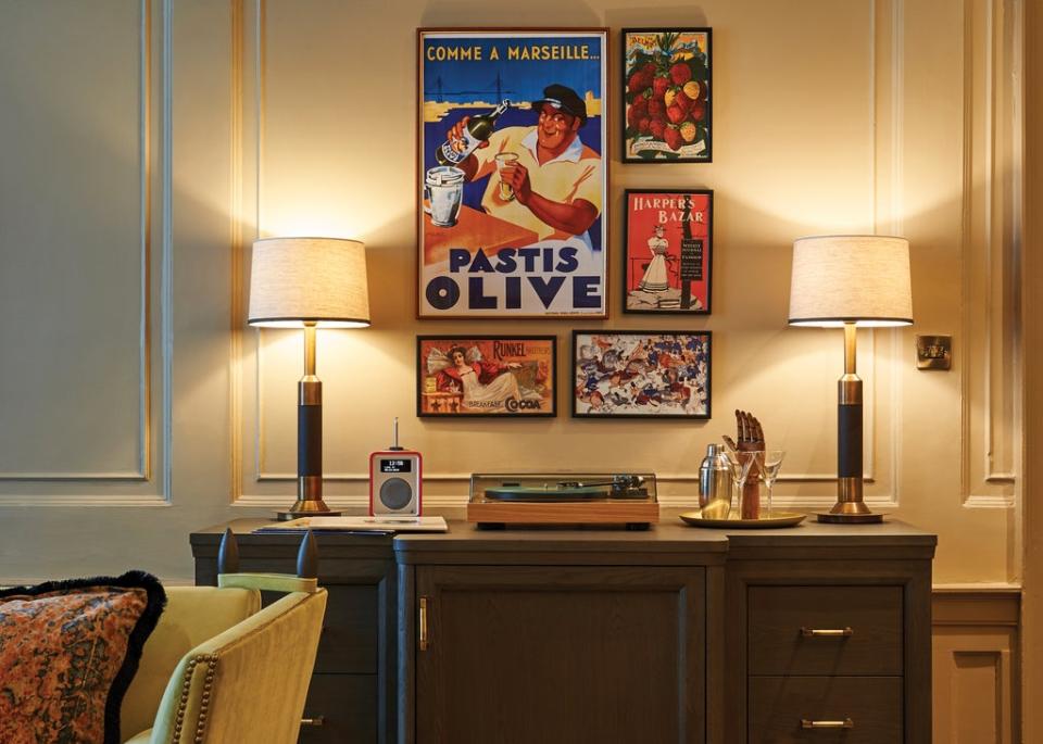 A neat layout displayed above a sideboard at the Kimpton Charlotte Square Hotel, by Goddard Littlefair (Supplied)