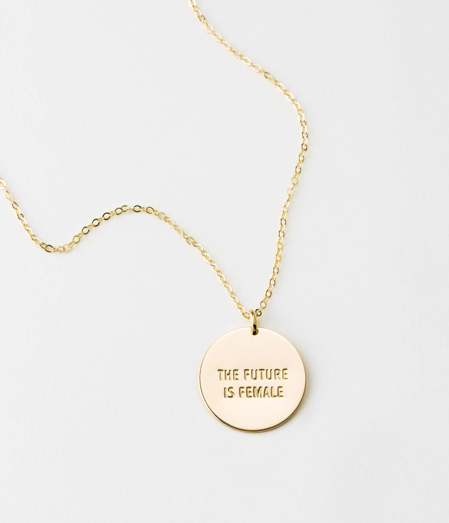 GLDNxLayeredAndLong The Future is Female Necklace (Photo: Etsy)