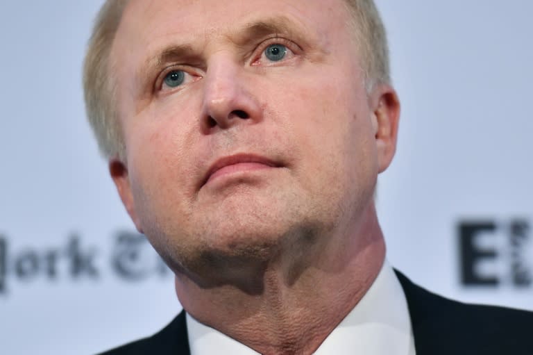 BP Group chief executive Bob Dudley addresses delegates during the Oil and Money conference in central London on October 29, 2014