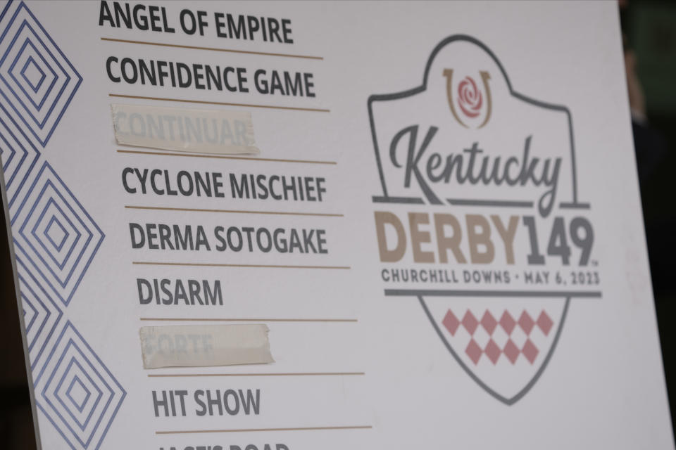 A number of horses have died at Churchill Downs ahead of the 2023 Kentucky Derby. (AP Photo/Charlie Riedel)