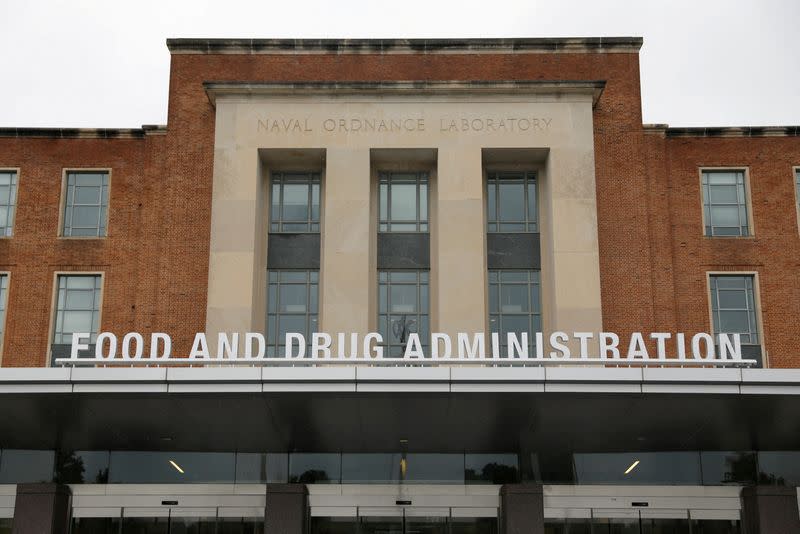 FILE PHOTO: Signage is seen outside of FDA headquarters in White Oak, Maryland