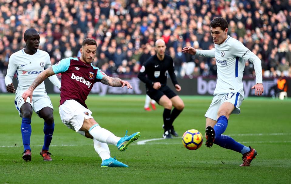 Marko Arnoutovic was the West Ham hero in the 1-0 win against Chelsea