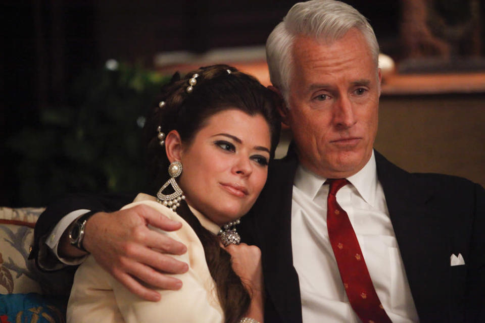 Jane Sterling (Peyton List) and Roger Sterling (John Slattery)