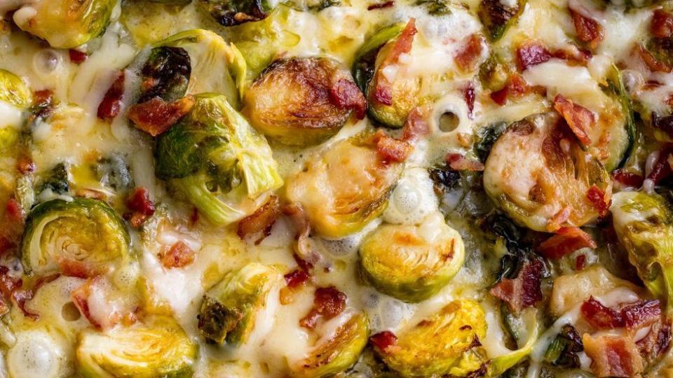 cheesy brussels sprouts bake