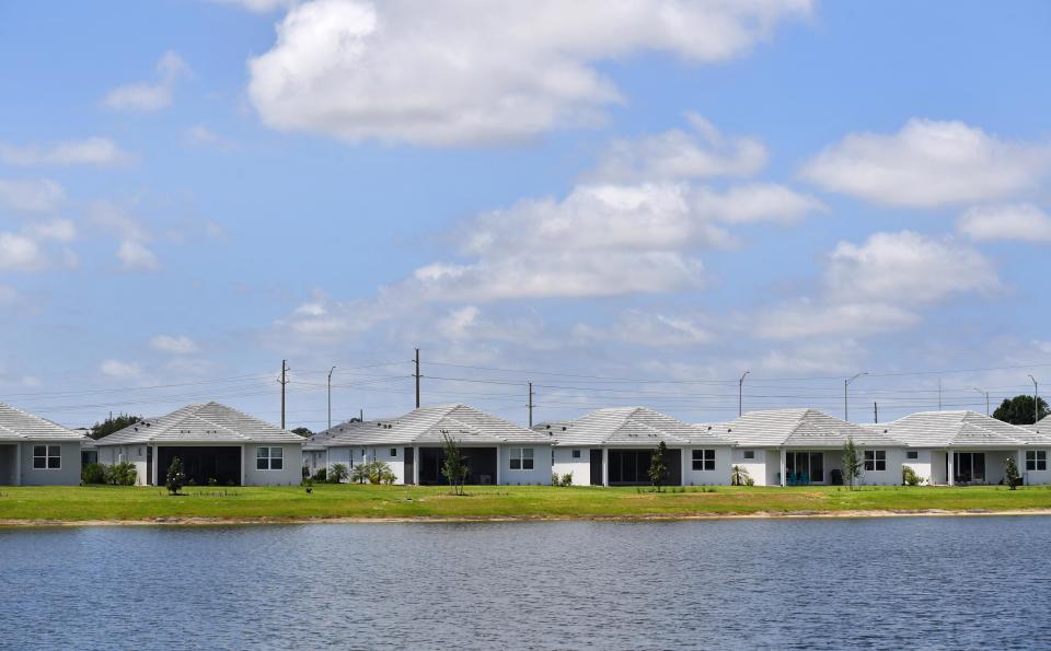 Homes on Sternway Road in the Lakehouse Cove at Waterside development in Lakewood Ranch.