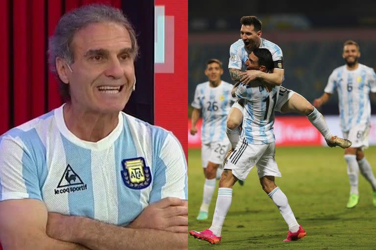 Oscar Ruggeri acompañó el final de la Copa América 2021 por ESPN y se mostró exultante