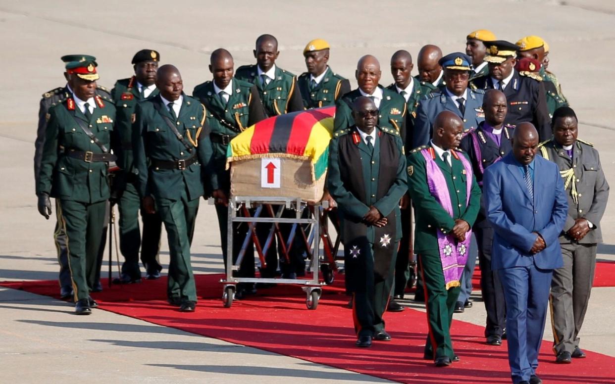 Robert Mugabe's body was repatriated from Singapore on September 11 - REUTERS