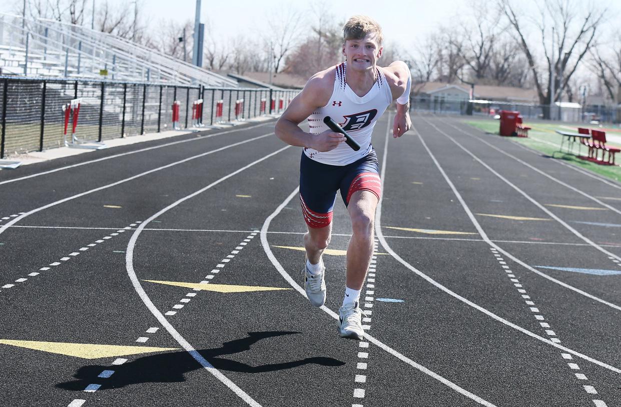 Ballard senior Chance Lande will anchor a Bomber boys 4x400-meter relay team that ranks fourth in the state heading into the Drake Relays this weekend at Drake Stadium in Des Moines.