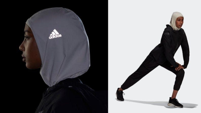 The Adidas Sports Hijab is the ultimate answer to staying covered--and motivated to go the extra mile.