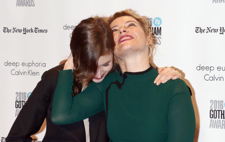 <p>Amy Seimetz (right) attends the 26th Annual Gotham Independent Film Awards. (Photo by Jim Spellman/WireImage) </p>