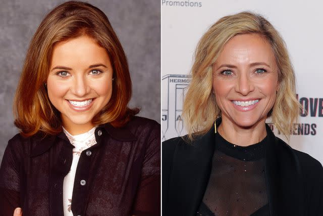 <p>ABC Photo Archives/Disney General Entertainment Content via Getty Images; Amy Graves/Getty Images</p> Christine Lakin on 'Step by Step' and in 2023